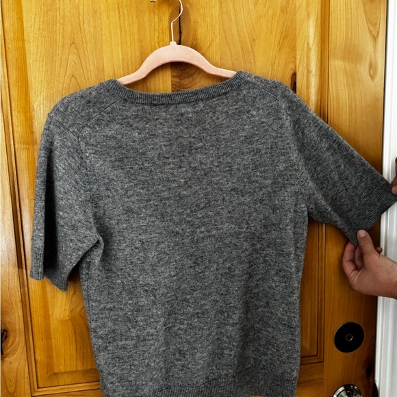Gray V-Neck Sweater - Picture 2 of 3